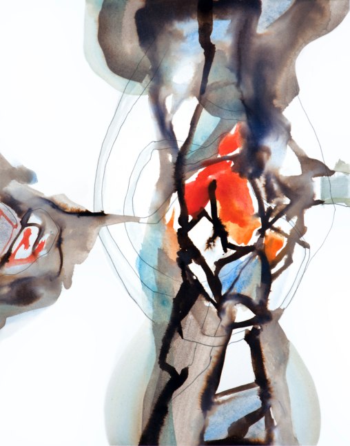Arthur Turner Signal, 1, 2018 watercolor on paper, mounted on canvas 14" x 11" AT 2138 Moody Gallery