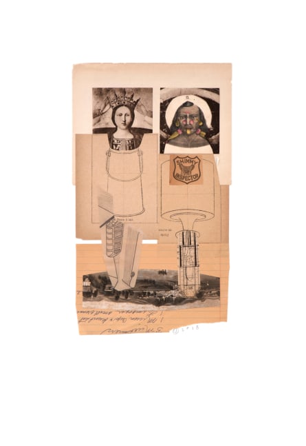 Jerry Jeanmard Royal Couple, 2018 collage on paper 22" x 15 1/8" JJ 248 Moody Gallery
