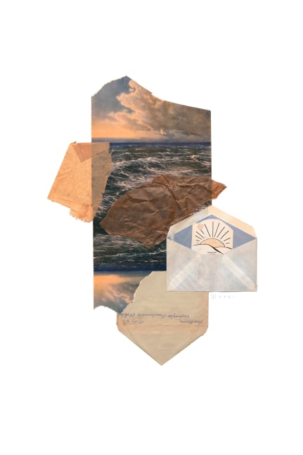 Jerry Jeanmard Untitled, 2021 collage on paper 30" x 22" JJ 289 Moody Gallery