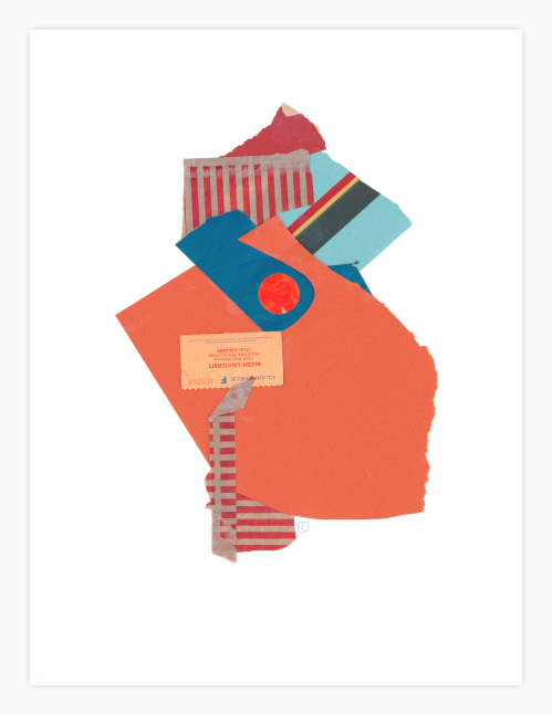 Jerry Jeanmard Untitled, 2022 collage on paper 20 1/4" x 15" JJ 297, Moody Gallery