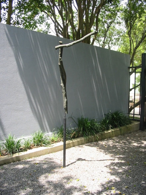 Page Kempner The Trees Swayed ... Slightly, 2003 cast bronze, unique 93" x 36" x 36" (garden) PK 263, Moody Gallery