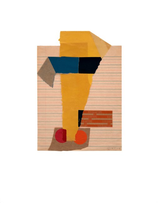 Jerry Jeanmard Untitled, 2019 collage on paper 19 1/4" x 15" JJ 179, Moody Gallery