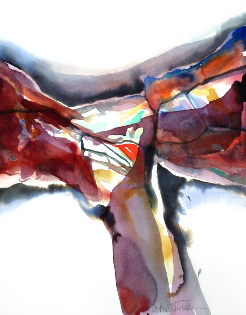 Arthur Turner Paseo Maria, 2014 watercolor and ink on paper 15 3/4" x 12" AT 1872 Moody Gallery