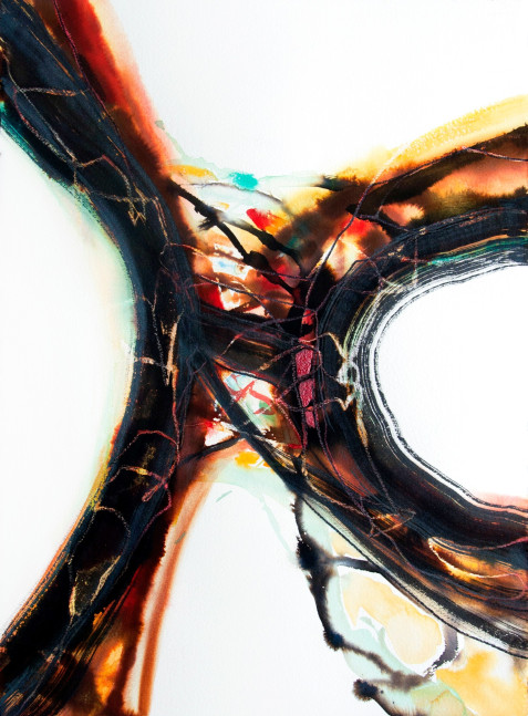 Arthur Turner Roundel Series, 108, 2014 watercolor and ink on paper 20" x 22" AT 1910 Moody Gallery