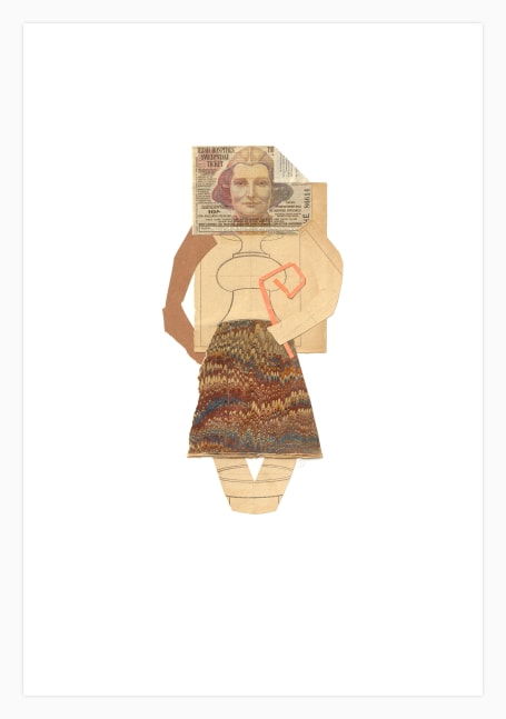 Jerry Jeanmard Sweepstake Loser, 2013 collage on paper 22" x 15" JJ 76 Moody Gallery