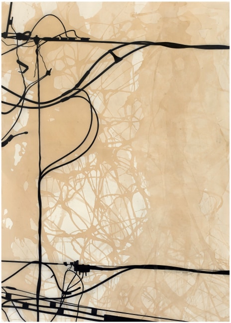 Randy Twaddle Through Thicket and Thin, 2011 ink and coffee on paper 60 1/2" x 43 1/2" RT 237 Moody Gallery