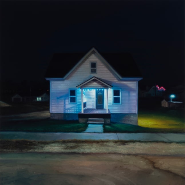 Sarah Williams Stanton Lane, 2024 oil on board 16'' x 16'' SW 115, Moody Gallery