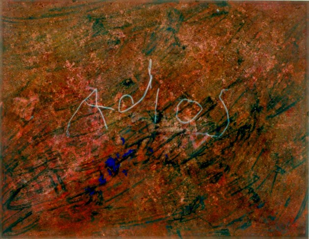 Gael Stack Untitled (Adios), 1983 oil on paper 11" x 14" MC 825 Moody gallery