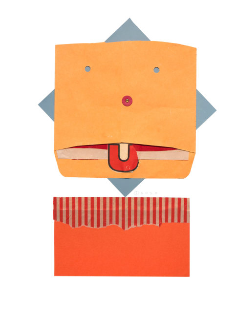 Jerry Jeanmard Envelope with Protruding Tongue, 2020 collage on paper 20" x 15" JJ 277 Moody Gallery