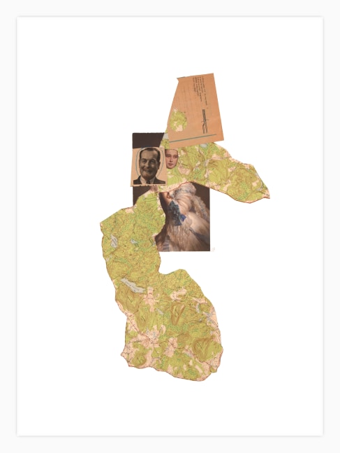 Jerry Jeanmard Untitled, 2017 collage on paper 30" x 22" JJ 142 Moody Gallery