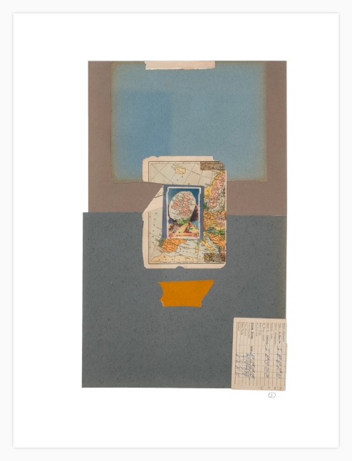 Jerry Jeanmard Untitled, 2023 collage on paper 24" x 18" JJ 305, Moody Gallery