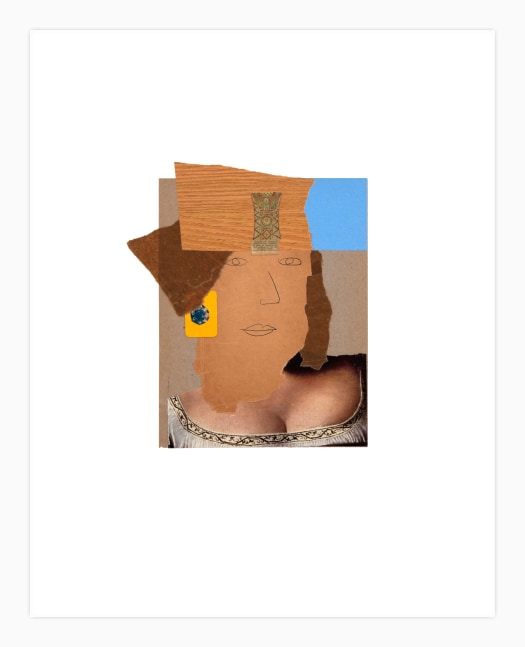Jerry Jeanmard Diva, 2017 collage on paper 24" x 19" JJ 181 Moody Gallery