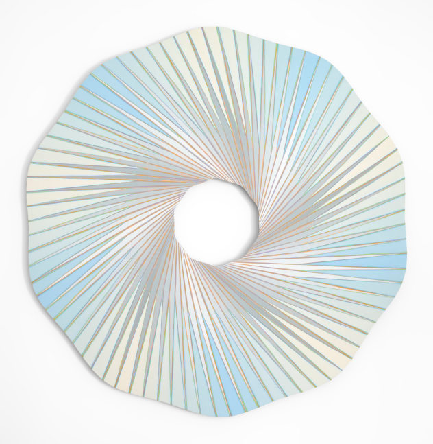 Jay Shinn Cosmic Memo 2, 2022 acrylic on birch panel 59" x 59" x 2" JS 27 Moody Gallery
