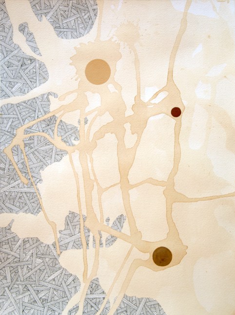 Randy Twaddle Ignorant is Bliss, 2016 gouache, coffee, and ink on paper 16" x 12 1/4" RT 361 Moody gallery