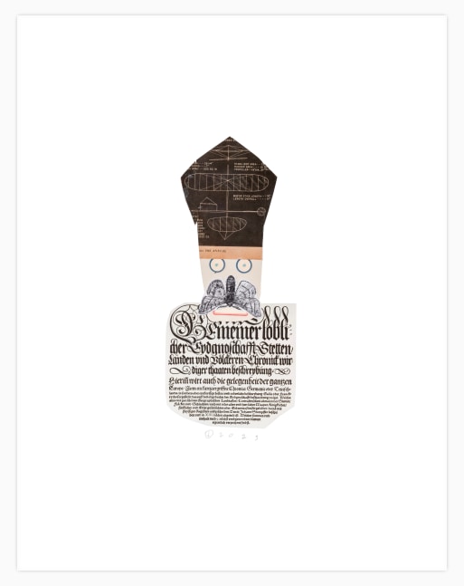 Jerry Jeanmard Untitled, 2023 collage on paper 25 1/2'' x 19 3/4'' JJ 325
