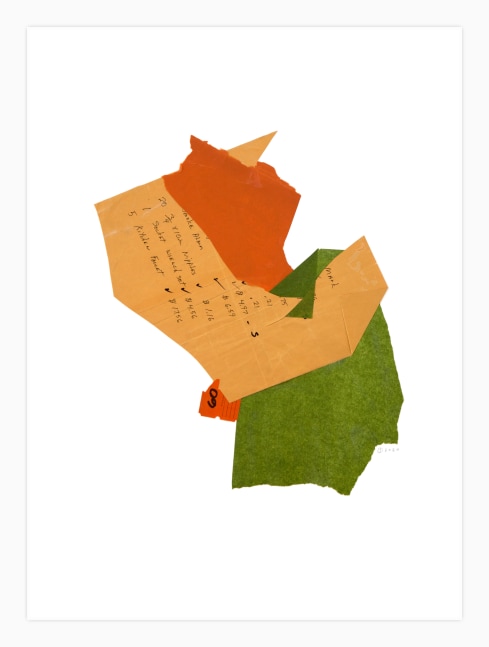 Jerry Jeanmard Untitled, 2020 collage on paper 30" x 22" JJ 259 Moody Gallery