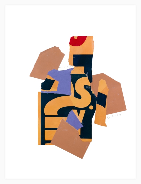 Jerry Jeanmard Untitled, 2024 collage on paper 24 1/4'' x 18 1/4'' JJ 319, Moody Gallery