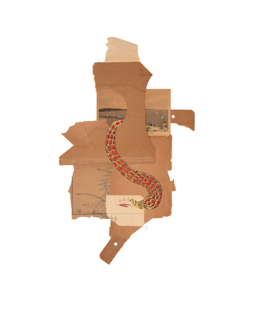 Jerry Jeanmard Untitled, 2017 collage on paper 24" x 19" JJ 128 Moody Gallery