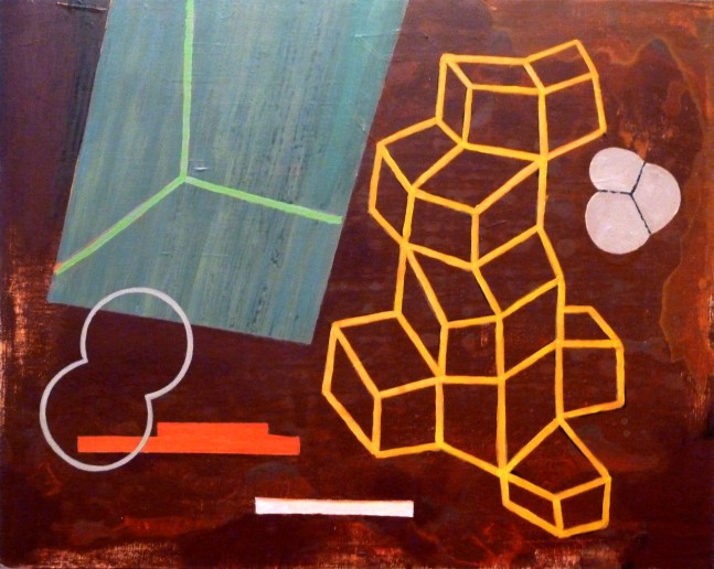 Pat Colville Blocks, 2011 acrylic on canvas on panel 16" x 20" PC 131
