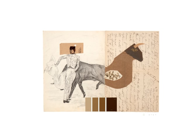 Jerry Jeanmard Untitled, 2020 collage on paper 20" x 27" JJ 247 Moody Gallery