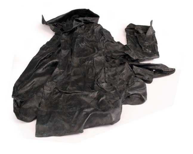 James Drake His Italian Shirt, 2002 cast bronze, unique 3" x 20 1/2" x 30" JD 124 Moody Gallery