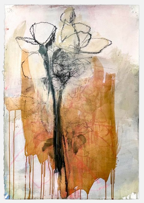 Andrea Rosenberg Untitled, 2022 mixed media on paper 44" x 30 1/2", Moody Gallery