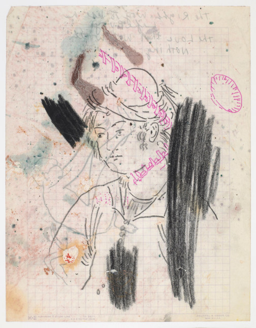 Gael Stack Forty-one Songs #14, 2010 ink, graphite, oil on vellum 11" x 8 1/2" GS 290, Moody Gallery