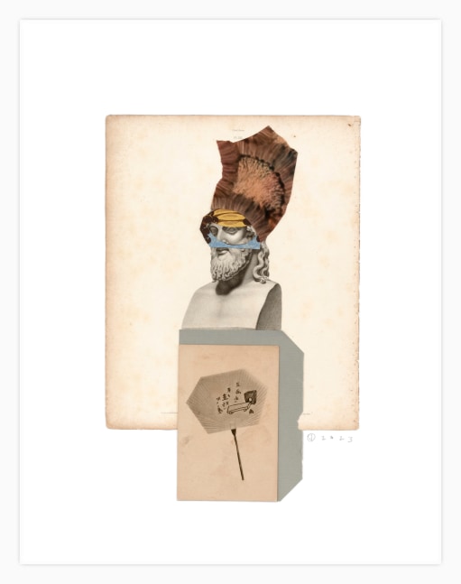 Jerry Jeanmard Romulus/Remus, 2023 collage on paper 19 3/8" x 15" JJ 298