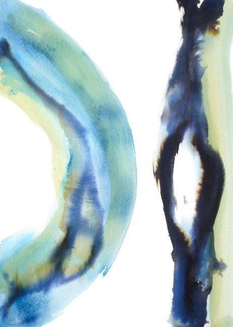 Arthur Turner Roundel Study, 4, 2013 watercolor and ink on paper 14" x 10" AT 1821 Moody gallery