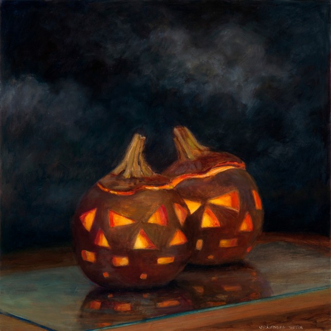 Jean Carruthers Wetta Two if By Sea, 2013 oil on multi-media artboard 16" x 16" JCW 117 Moody Gallery