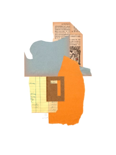 Jerry Jeanmard Untitled, 2020 collage on paper 20" x 15" JJ 249 Moody Gallery
