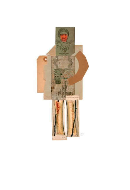 Jerry Jeanmard Viola, 2018 collage on paper 22" x 15" JJ 194 Moody Gallery