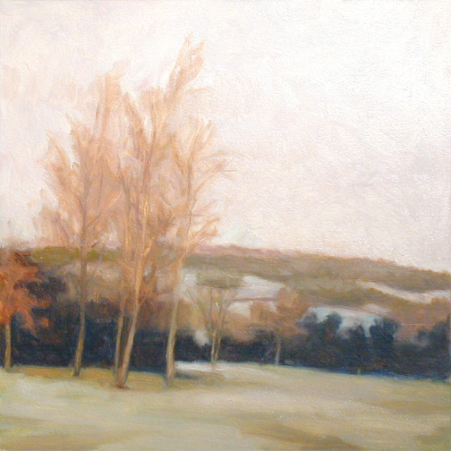 Jean Carruthers Wetta Before The Snow, 2002 oil on paper 10" x 10" JCW 7 Moody gallery
