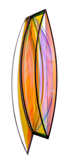 Claire Ankenman Dream Space 3, 2024 powder coated carbon steel and plexiglass 35'' x 9 1/2'' x 5 1/2'' CA 173, Moody Gallery