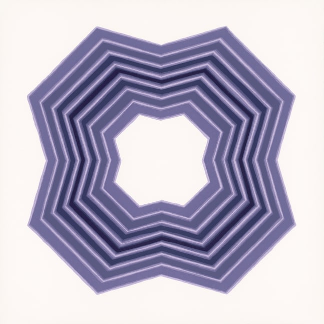 Jay Shinn Centric Graces 3, 2025 6 color lithograph, ed: 12 27" x 27"