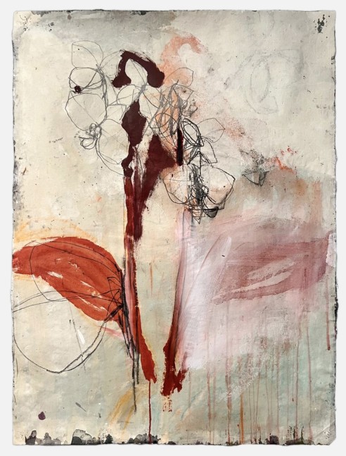 Andrea Rosenberg Untitled, 2022 mixed media on paper 47 1/4" x 35 1/4", Moody Gallery