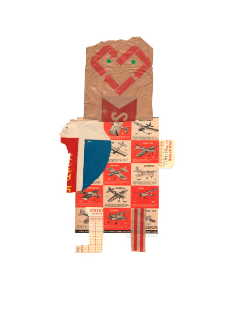 Jerry Jeanmard Untitled, 2021 collage on paper 20" x 15" JJ 278 Moody Gallery