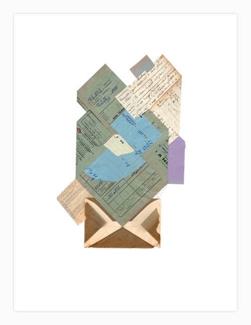 Jerry Jeanmard Untitled, 2020 collage on paper 24 1/4" x 18 1/4" JJ 255 Moody Gallery