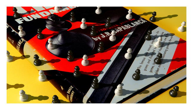 MANUAL (Hill & Bloom) The Pawn Game (Jose Raul Capablanca), 2012 archival pigment print, ed: 5 25" x 43 1/2" M 515 Moody Gallery