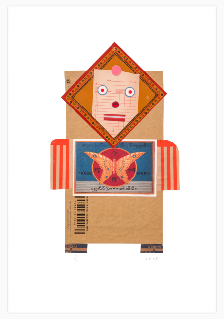 Jerry Jeanmard Untitled, 2023 collage on paper 22 1/8'' x 15'' JJ 311, Moody Gallery