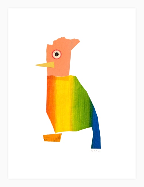 Jerry Jeanmard Closeted Jaybird, 2020 collage on paper 20 1/8" x 15 1/8" JJ 263 Moody Gallery