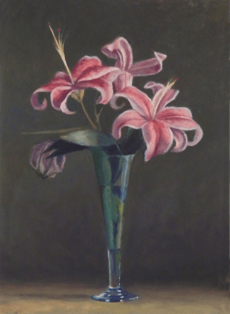 Jean Carruthers Wetta Flowers for LaTour, 2014 oil on multi-media board 14" x 10" JCW 10 Moody gallery
