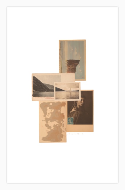 Jerry Jeanmard Blue Horizons, 2007 collage on paper 22 1/2" x 14 1/4" JJ 113 Moody Gallery