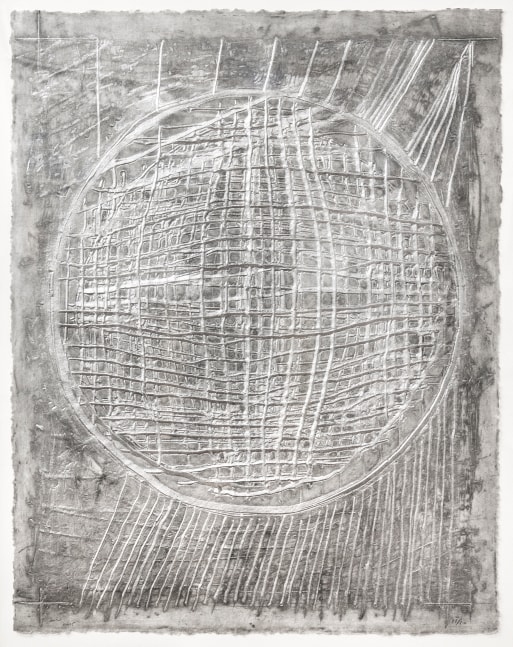 Terry Winters

Disk II,&amp;nbsp;2005

Mixografia print on handmade paper

36 x 28 1/2 in. (91.4 x 72.4 cm)

Edition 49 of 50

Private collection