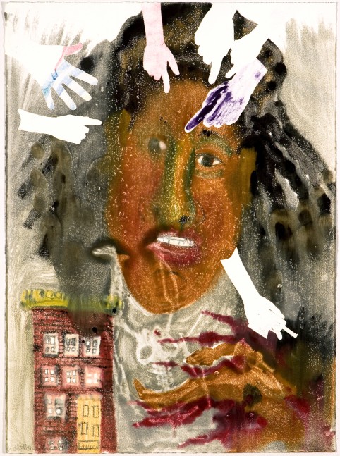 Another Dead Sista, Disappearing 3, 1999
Monotype
39 1/2 x 29 1/2 in. (100.3 x 74.9 cm)
Published &amp;amp; printed&amp;nbsp;by Goya Contemporary / Goya-Girl Press
SCO-0107-CO