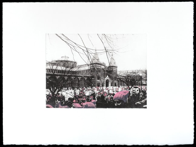 Women&amp;#39;s March&amp;nbsp;IX, 2017

Solar plate etching&amp;nbsp;with hand coloring

11 x 15&amp;nbsp;in. (27.9 x 38.1&amp;nbsp;cm)

Edition of 20

Published by Goya Contemporary / Goya-Girl Press