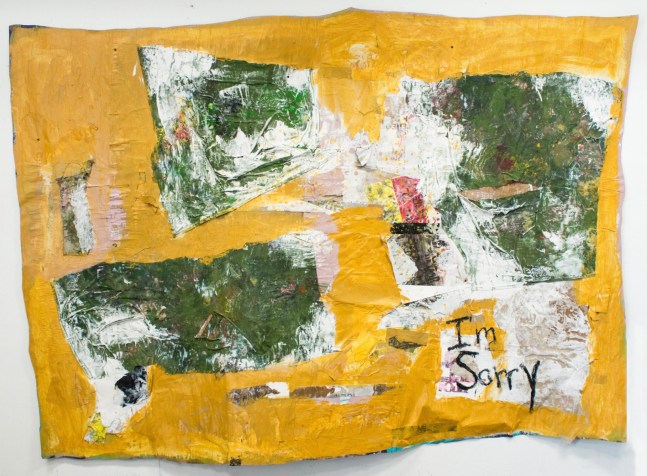 more work to do (thought about the sounds of stillness, knew the work wasn’t done), 2022
Acrylic, oil stick, pastel, posters, tape, house paint, fabric on paper
75 x 101 in. (190.5 x 256.5 cm)
Maso-1050-C