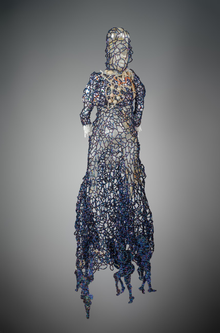 Milk Mammy 2, 2012-2014
Hand-blown Murano glass, glass beads, wire, thread, plastic dice
28 1/2 x 7 3/4 x 7 3/4 in. (72.4 x 19.7 x 19.7 cm)
Scot-1000-C