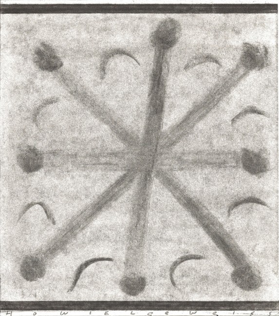 Snowflakes, 2005&amp;nbsp;
Vine charcoal on paper
8 1/4 x 7 1/4 in. (20.96 x 18.42 cm)
Weis-1001-C-OS