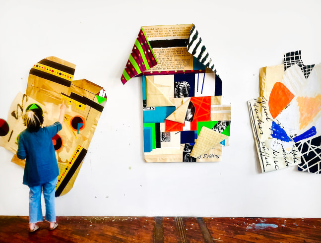 Jo Smail working in her studio